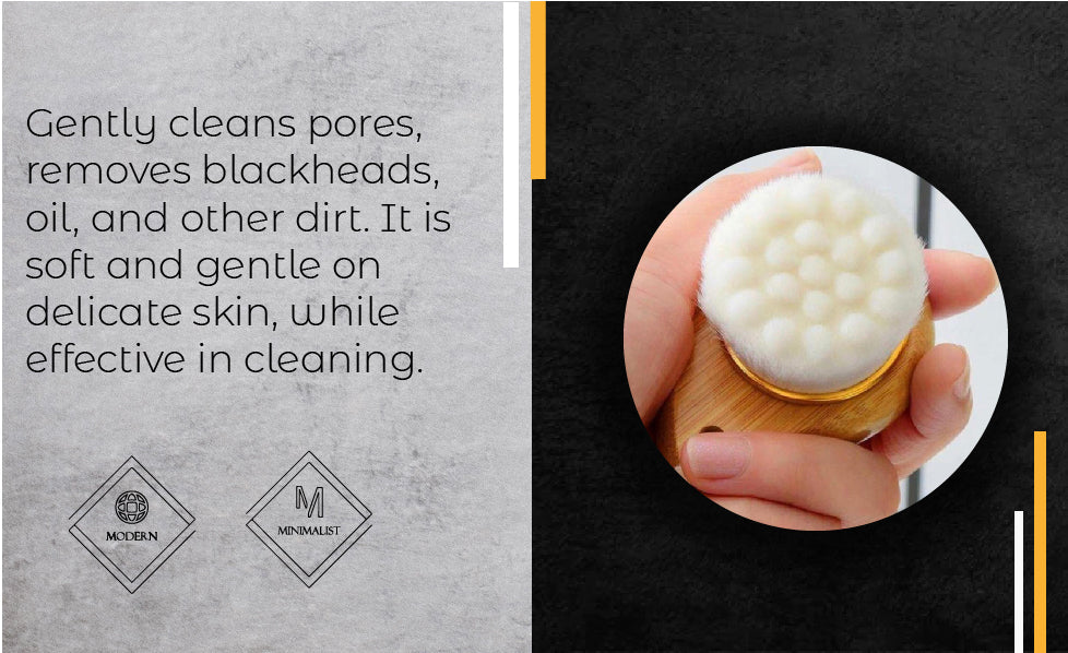 Bamboo Facial Cleansing Brush – Eco-Friendly Exfoliating Brush for Deep Pore Cleaning