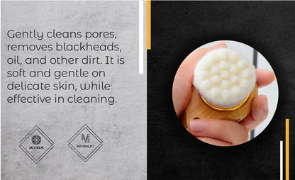 Bamboo Facial Cleansing Brush – Eco-Friendly Exfoliating Brush for Deep Pore Cleaning