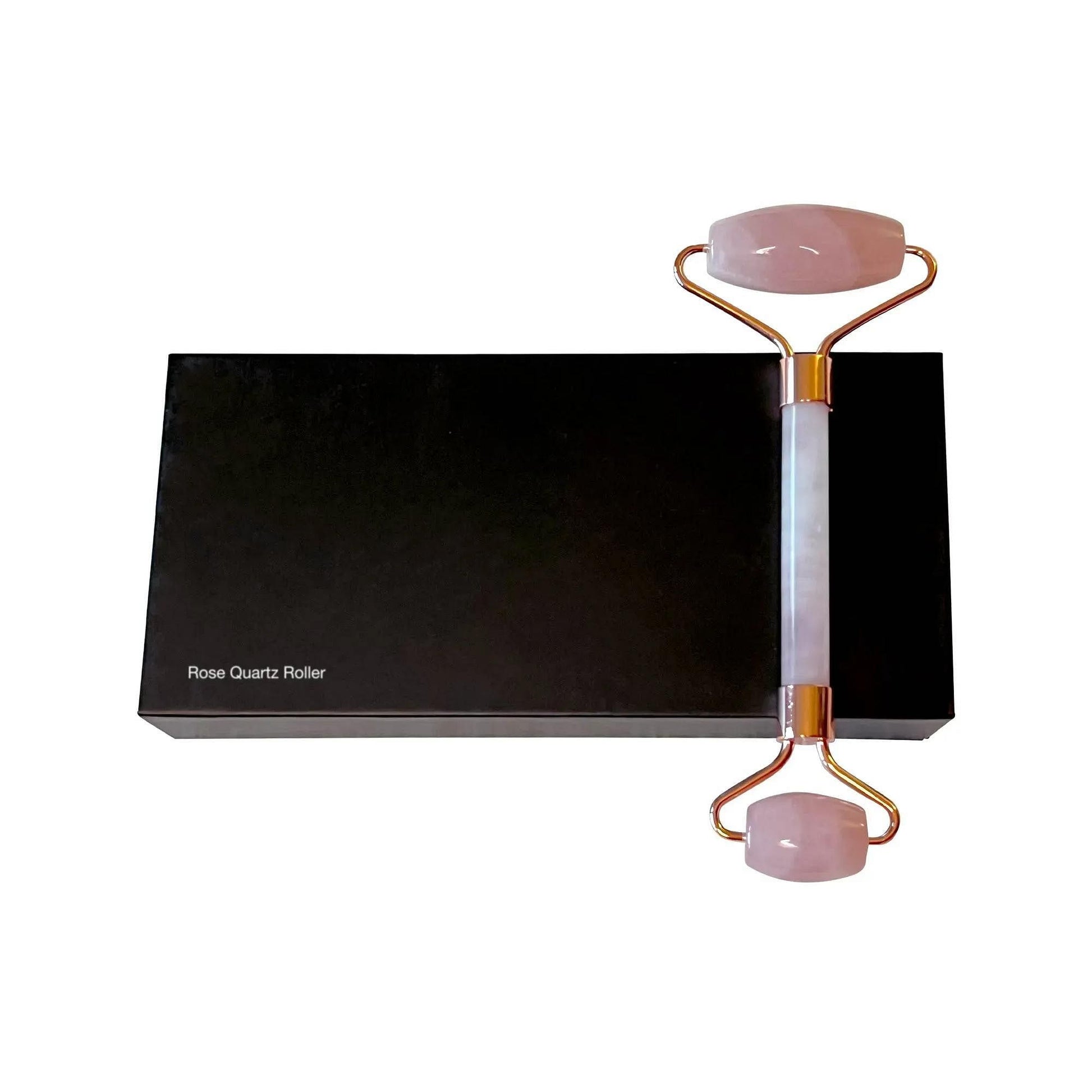 Luxury Rose Quartz Facial Roller – Hand-Carved Natural Crystal for Sculpting & Glow