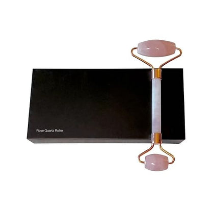 Luxury Rose Quartz Facial Roller – Hand-Carved Natural Crystal for Sculpting & Glow