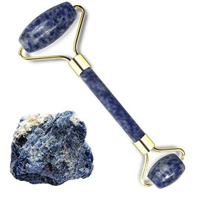 Premium Natural Gemstone Facial Roller – 100% Authentic Crystal Massager for Anti-Aging and Lymphatic Drainage