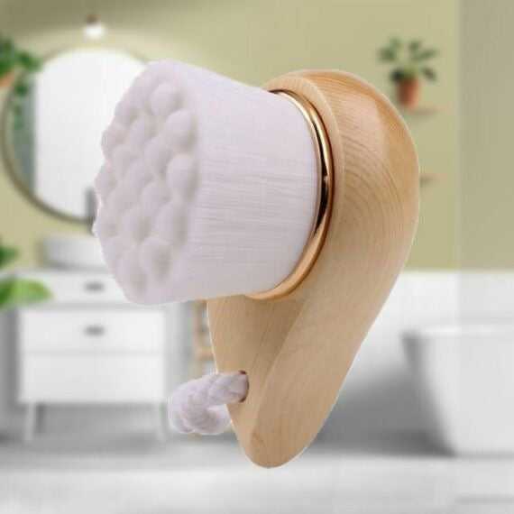 Bamboo Facial Cleansing Brush – Eco-Friendly Exfoliating Brush for Deep Pore Cleaning
