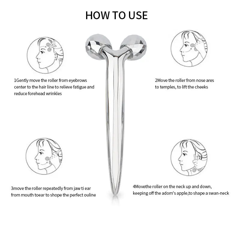 360° Rolling Massage Tool – Sculpt & Contour Face, Neck & Body for Skin Tightening & Slimming.