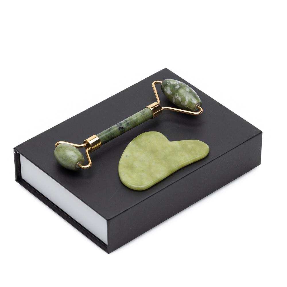 Natural Jade Roller & Gua Sha – 100% Real Jade Facial Massage Tool for Sculpting & Puffiness Reduction
