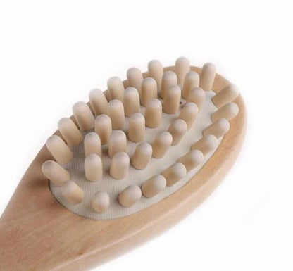 Natural Boar Bristle Body Brush for Dry Brushing and Exfoliation