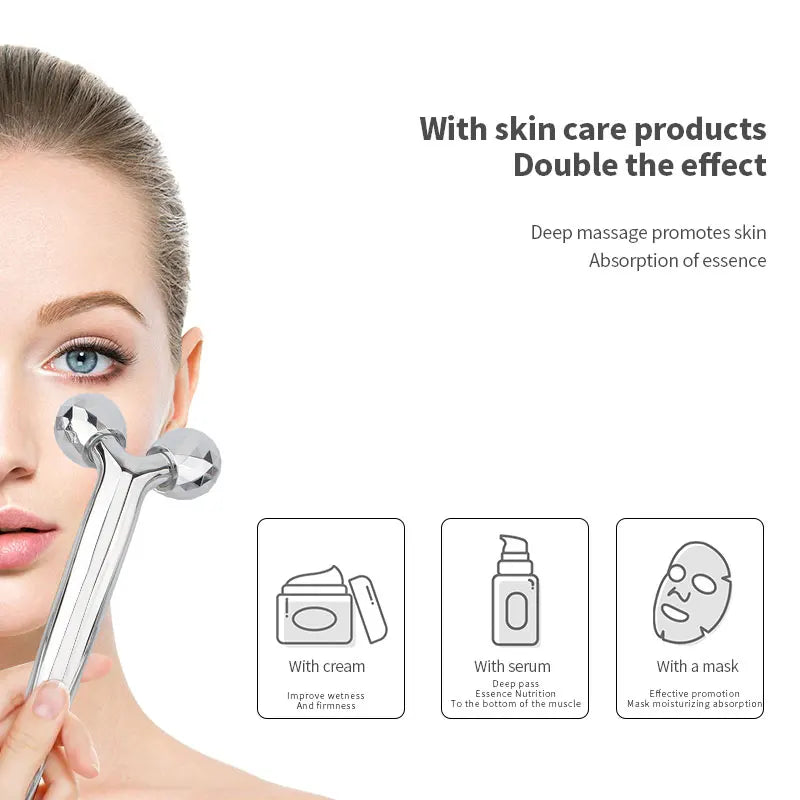 360° Rolling Massage Tool – Sculpt & Contour Face, Neck & Body for Skin Tightening & Slimming.